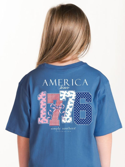 Simply Southern® Girl's Short Sleeve T-Shirt YTH-MINWASH-AMERICA
