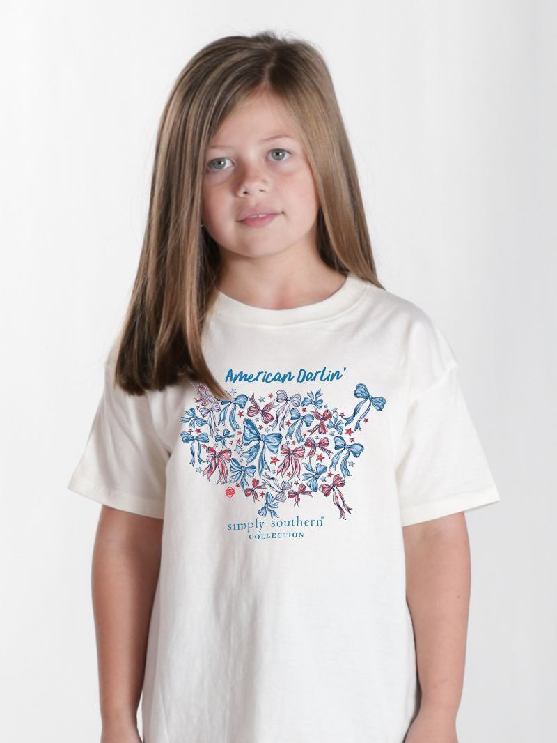 Simply Southern® Girl's Short Sleeve T-Shirt YTH-SS-DARLIN-OYSTER