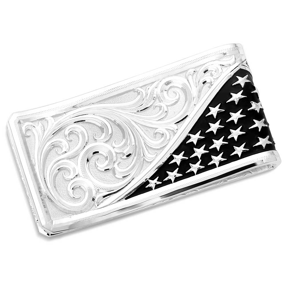 Montana Silversmiths® Men's Wings of Liberty American Made Money Clip AMMCL5825-SVNF