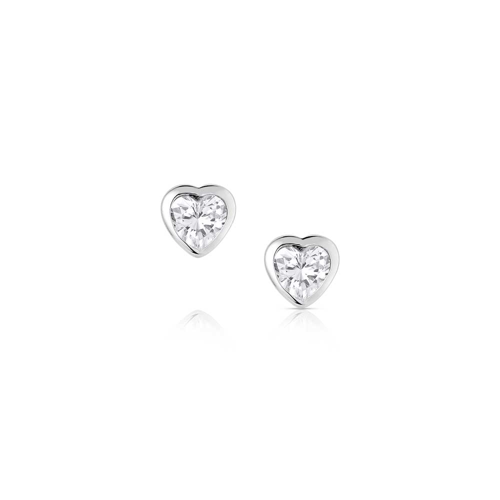 Montana Silversmiths® Tiny Heart Crystal Post Earrings ER4476