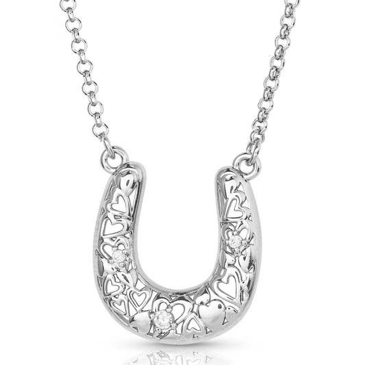 Montana Silversmiths® Heartfelt Luck Horseshoe Necklace NC5700