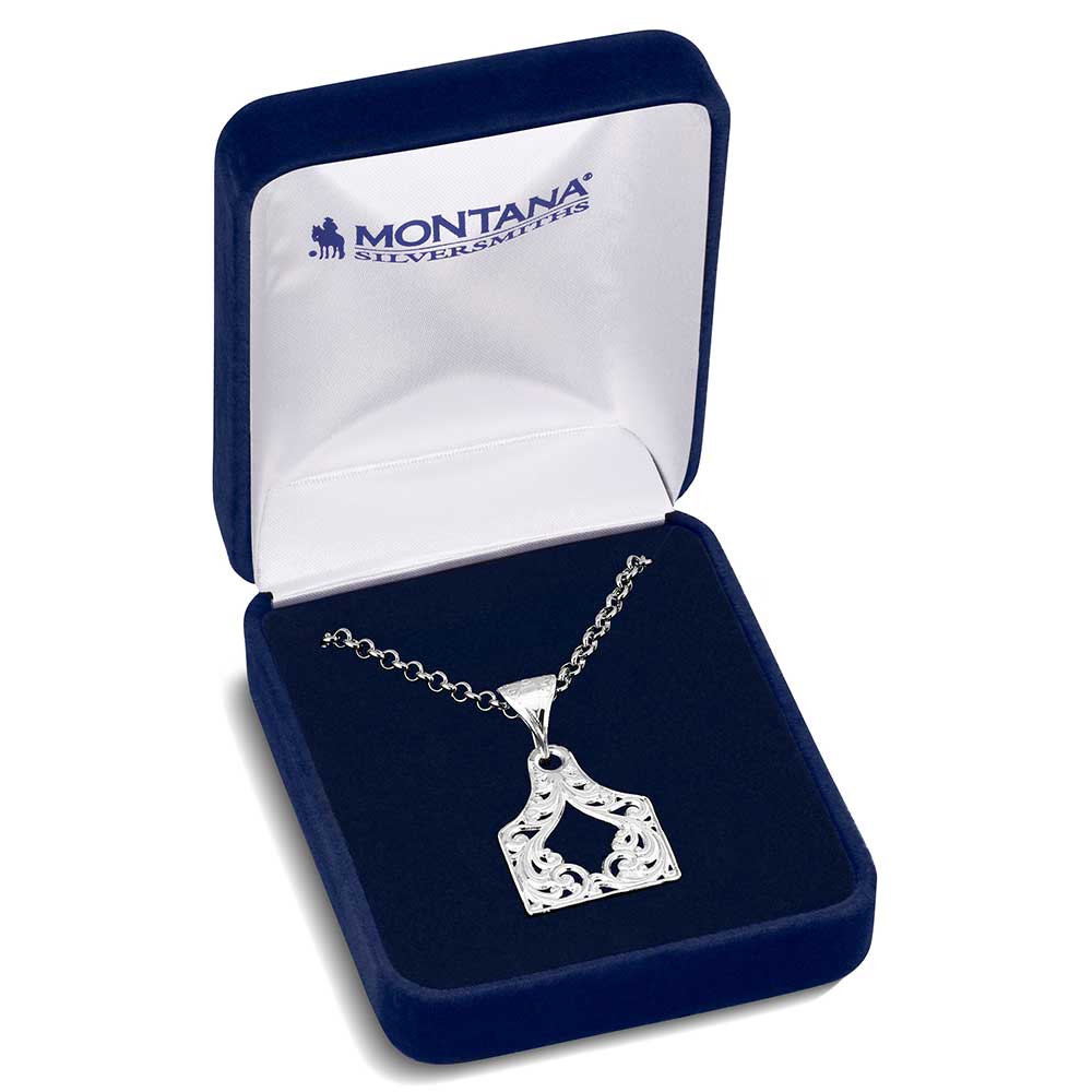 Montana Silversmiths® Out West Cow Tag Necklace NC6135