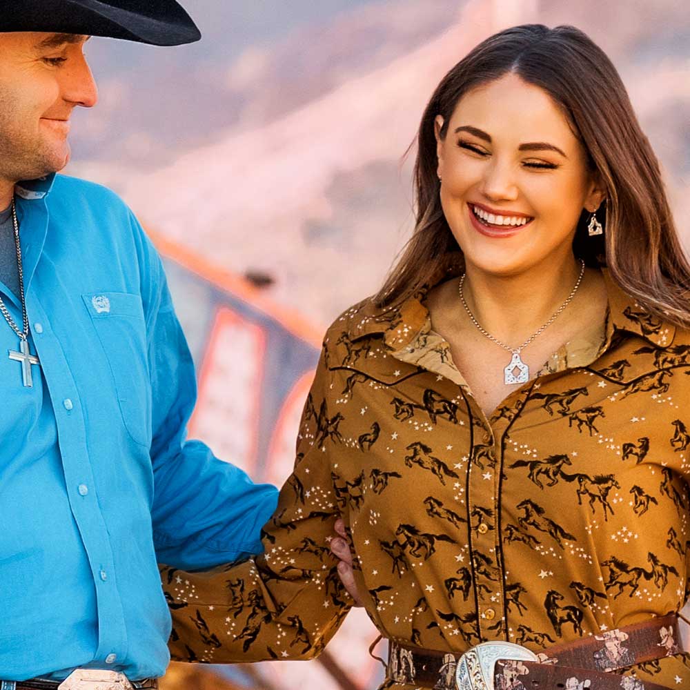 Montana Silversmiths® Out West Cow Tag Necklace NC6135