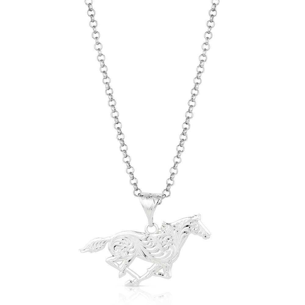 Montana Silversmiths® Out West Running Horse Necklace NC6136