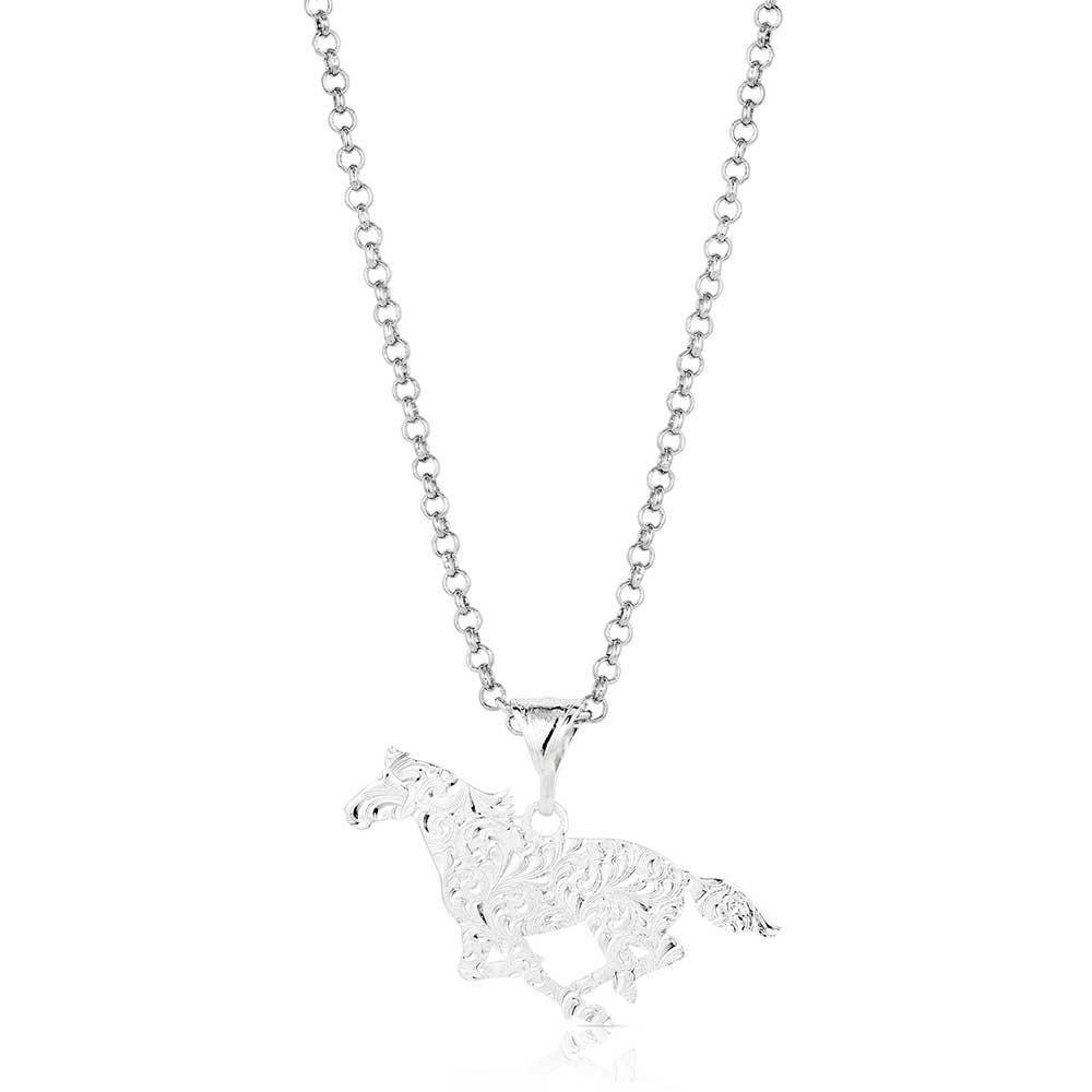 Montana Silversmiths® Out West Running Horse Necklace NC6136