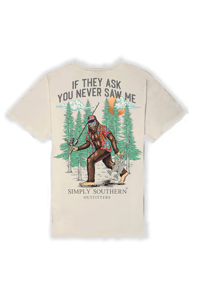 Simply Southern® Bigfoot T-Shirt for Men in Light Beige MN-SS-BIGFOOT