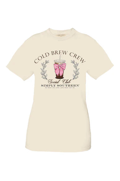 Simply Southern® Women's Cold Brew T-Shirt in Ivory SS-COLDBREW