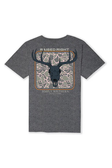 Simply Southern® Antler T-Shirt for Men in Grey MN-SS-DEER