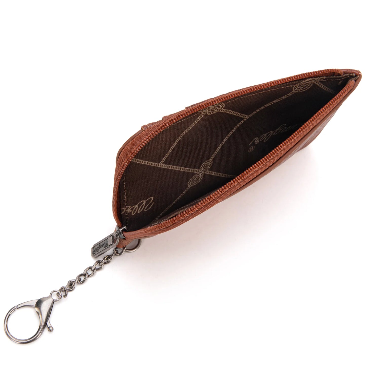 Wrangler® Croc Print Mini Zip Card Case Cognac WG102-W005CO
