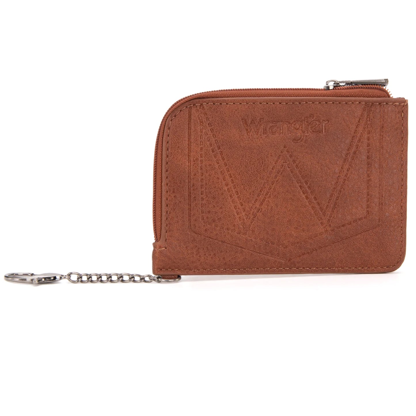 Wrangler® Croc Print Mini Zip Card Case Cognac WG102-W005CO